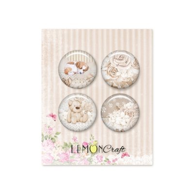 Lemon Craft Buttons/Badge (4pcs) - Waiting for You