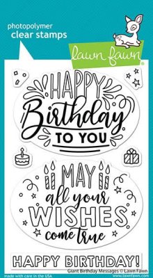 Lawn Fawn Stamps - Giant Birthday Messages
