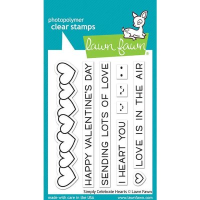 Lawn Fawn Clear Stamps - Simply Celebrate Hearts
