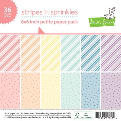 Lawn Fawn Paperpack 6x6 - Stripes´n sprinkles 