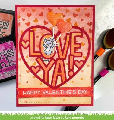 Lawn Fawn Stencils - Falling Hearts