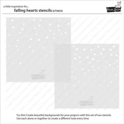 Lawn Fawn Stencils - Falling Hearts
