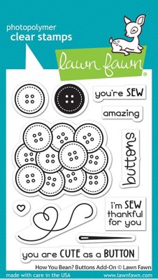 Lawn Fawn Stamps - How you bean? buttons add-on