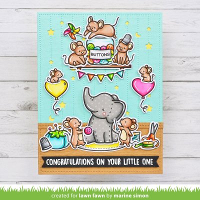 Lawn Fawn Stamps - Elephant parade add-on