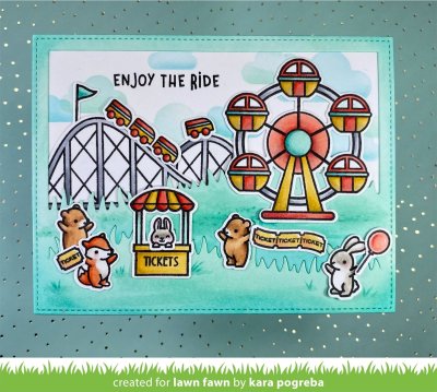 Lawn fawn Stamps - Coaster critters flip-flop