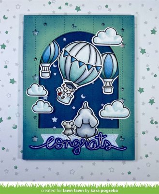Lawn Fawn dies - Dotted Moon and Stars Backdrop Portrait