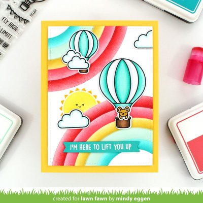 Lawn Fawn Stencils - Corner Rainbow