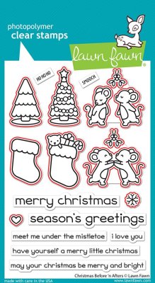 Lawn Fawn Dies - Christmas before and afters