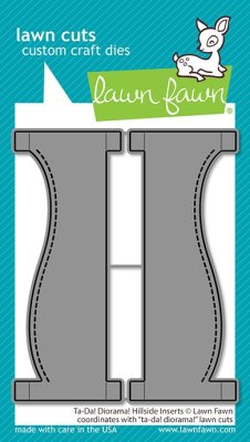 Lawn fawn Dies - Ta-da! diorama! hillside inserts