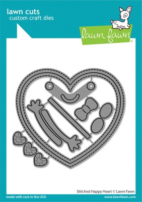 Lawn Fawn Dies - Stitched Happy Heart