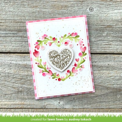 Lawn Fawn Stencils - Heart Wreath 2pcs