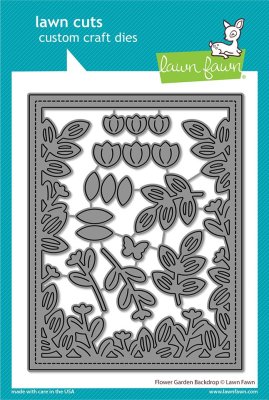 Lawn Fawn Dies - Flower garden backdrop