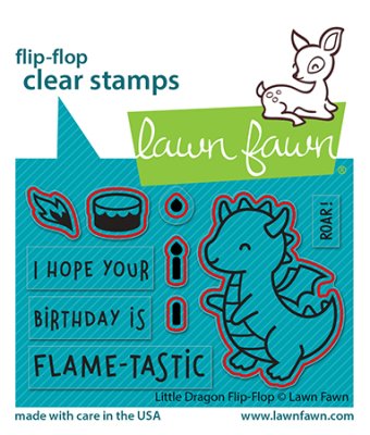 Lawn Fawn Dies - Little dragon flip-flop
