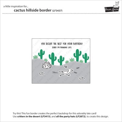 Lawn Fawn Dies - Cactus Hillside Border
