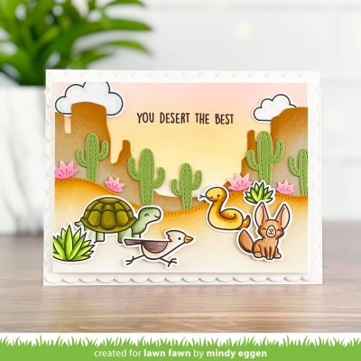 Lawn Fawn Dies - Cactus Hillside Border