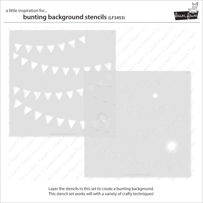 Lawn Fawn Stencils - Bunting background