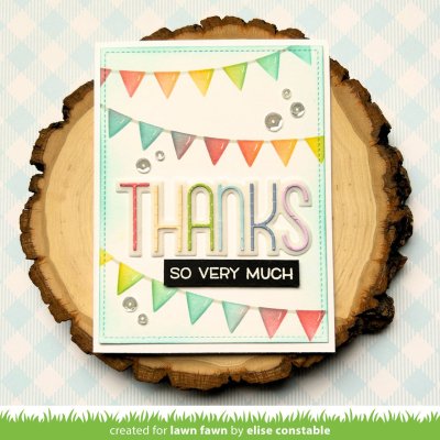 Lawn Fawn Stencils - Bunting background