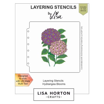 Lisa Horton Crafts Layering Stencils - Hydrangea Blooms