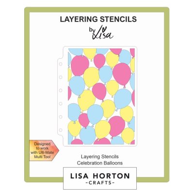 Lisa Horton Crafts Layering Stencils 5x7 inch - Celebration Balloons