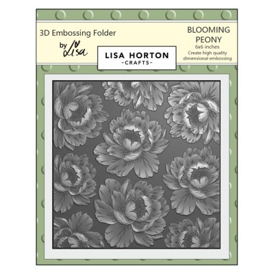 Lisa Horton Embossing Folder - Blooming Peony