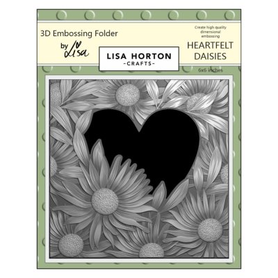 Lisa Horton Embossing Folder - Heartfelt Daisies