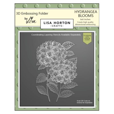 Lisa Horton Embossing Folder - Hydrangea Blooms