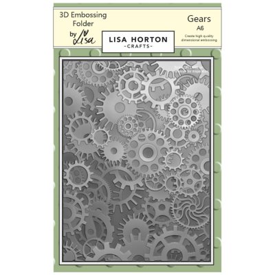 Lisa Horton Embossing Folder A6 - Gears