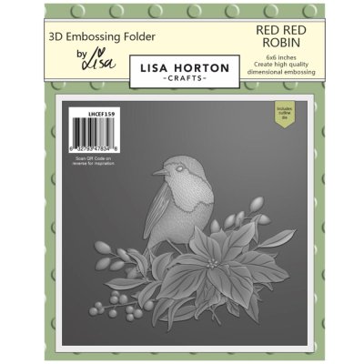 Lisa Horton Crafts Embossing Folder And Die - Red Red Robin
