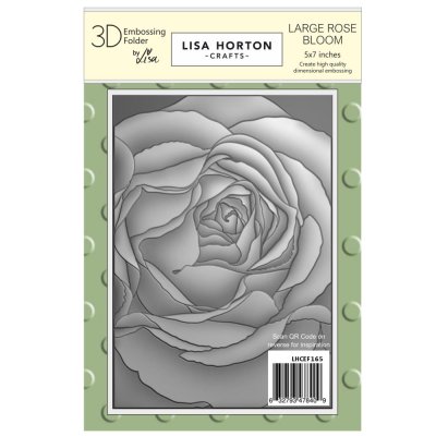 Lisa Horton Embossing Folder 5x7 inch - Large Rose Bloom