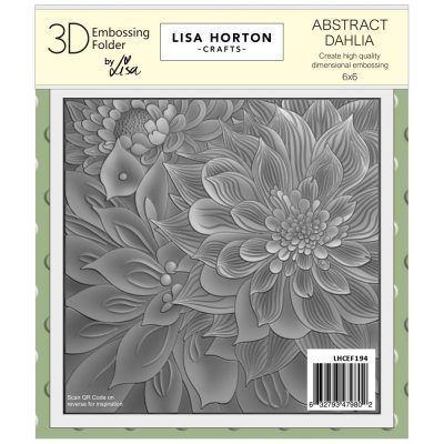 Lisa Horton Embossing Folder 6x6 inch - Abstract Dahlia