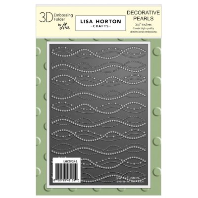 Lisa Horton Embossing Folder - Decorative Pearls