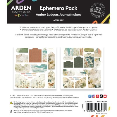 Arden Creative Journalmakers Ephemera Pack - Amber Ledgers