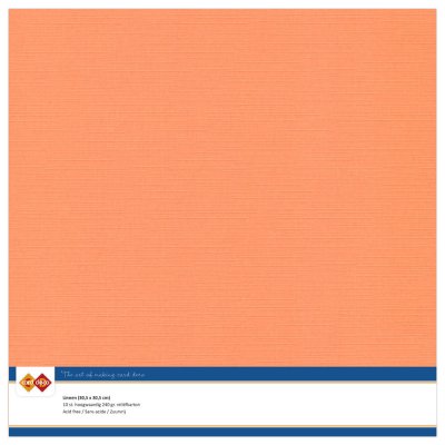 Card Deco Cardstock Linen 10 pack 12x12 - Soft Orange