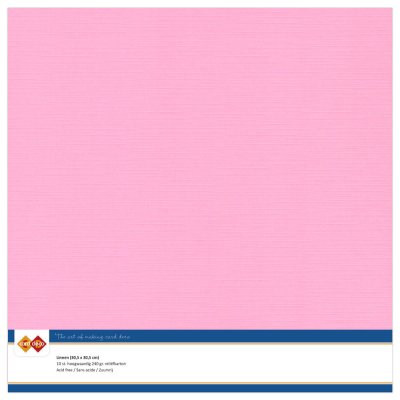 Card Deco Cardstock Linen 10 pack 12x12 - Pink