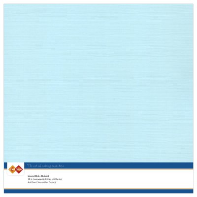 Card Deco Cardstock Linen 10 pack 12x12 - Baby Blue