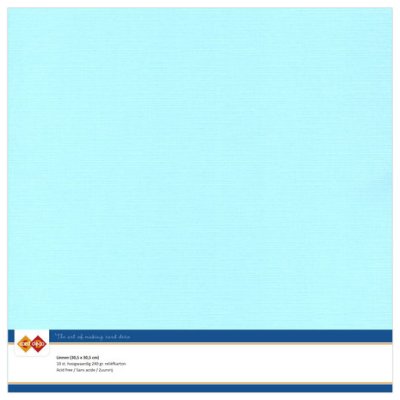 Card Deco Cardstock Linen 10 pack 12x12 - Light Blue