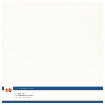 Card Deco Cardstock Linen 10 pack 12x12 - Off-white