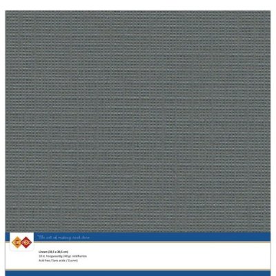 Card Deco Cardstock Linen 10 pack 12x12 - Dark Grey