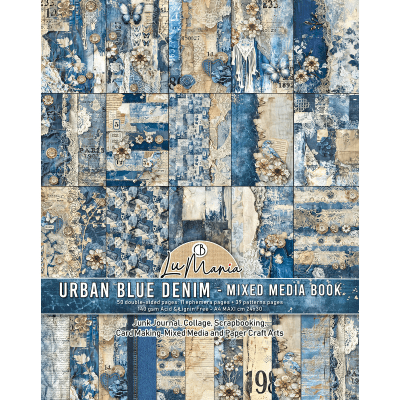 Mixed Media A4 book - Urban Blue Denim