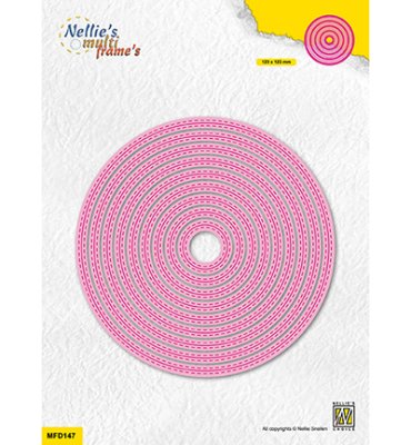 Nellie´s Choice Dies - Round Double stitchlines