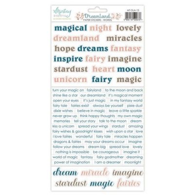 Mintay 6 x 12 Paper Stickers - Words Dreamland