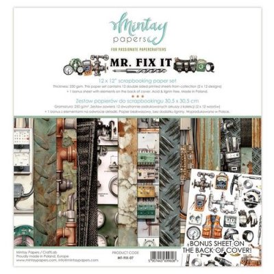 Mintay Papers 12x12 Paper Set - Mr. Fix It