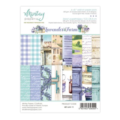 Mintay Papers 6x8 Add-on Paper pad - Lavender Farm 