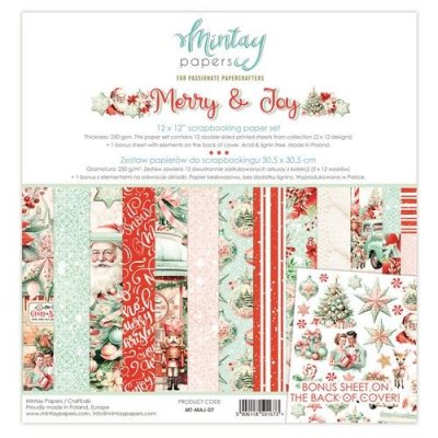 Mintay Papers 12x12 Paper Set - Merry & Joy