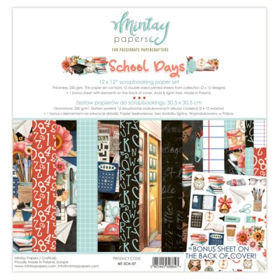 Mintay Papers 12x12 Paper Set - School Days