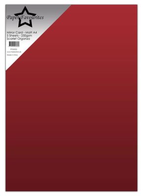Paper Favourites Mirror Card - Scarlet Organza