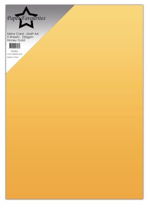 Paper Favourites Mirror Card - Honey Gold