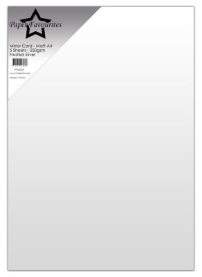 Paper Favourites Mirror Card - Frosted Silver 