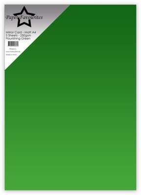 Paper Favourites Mirror Card Matt - Flourishing Green