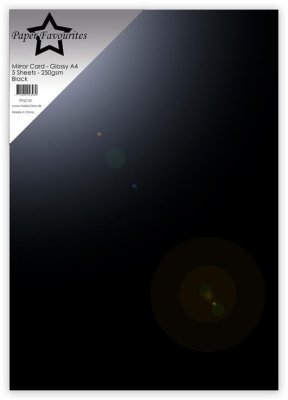  Paper Favourites Mirror Card Glossy - Black